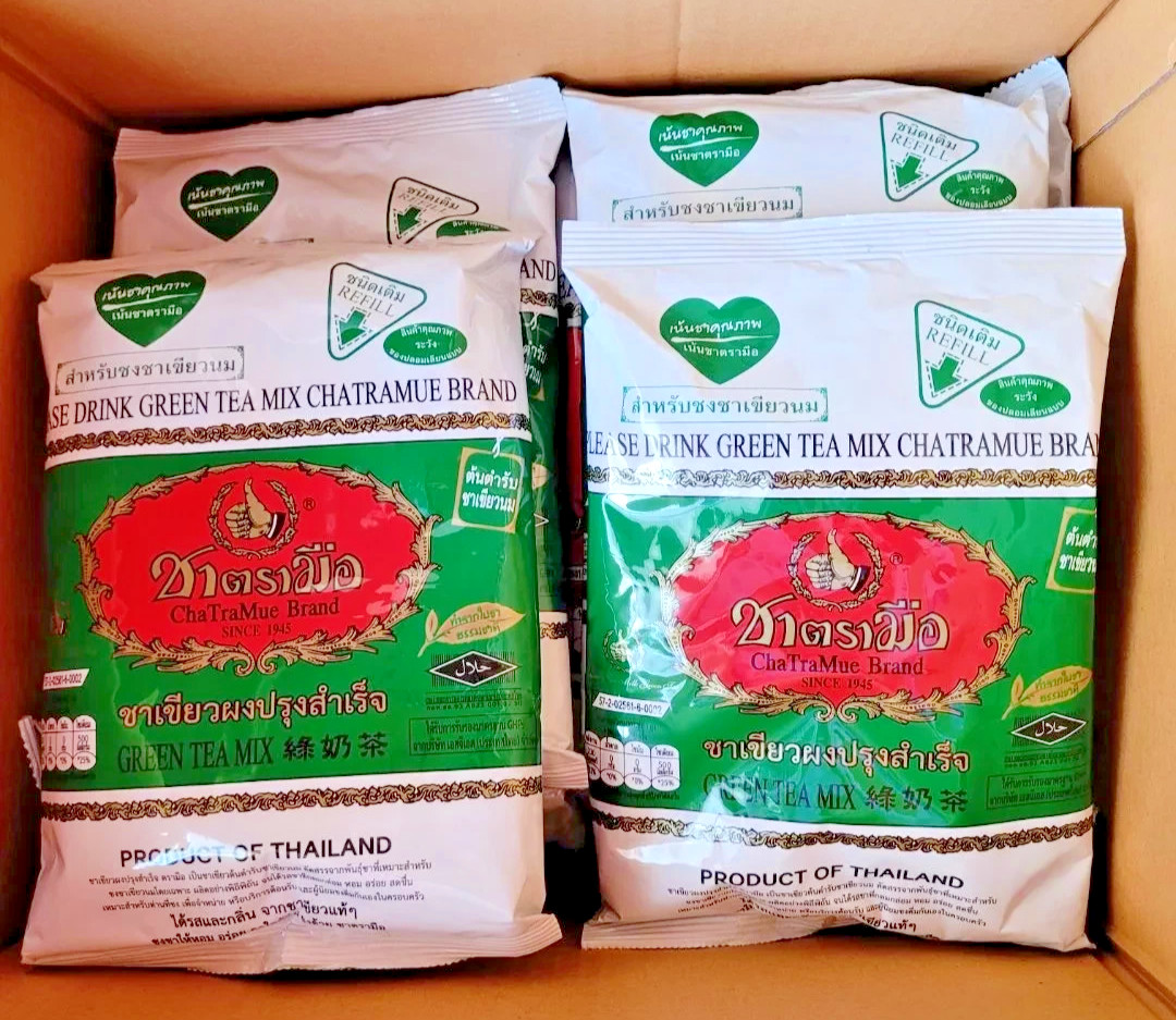 GREEN TEA MIX ORIGINAL BAG 200G.CHATRAMUE BRAND NUMBER ONE FREE FILTER BAG!