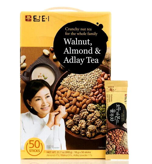 Damtuh Walnut Almond Adlay Powdered Tea 50 Sticks x 18g ( Pack of 8 )~04/2026