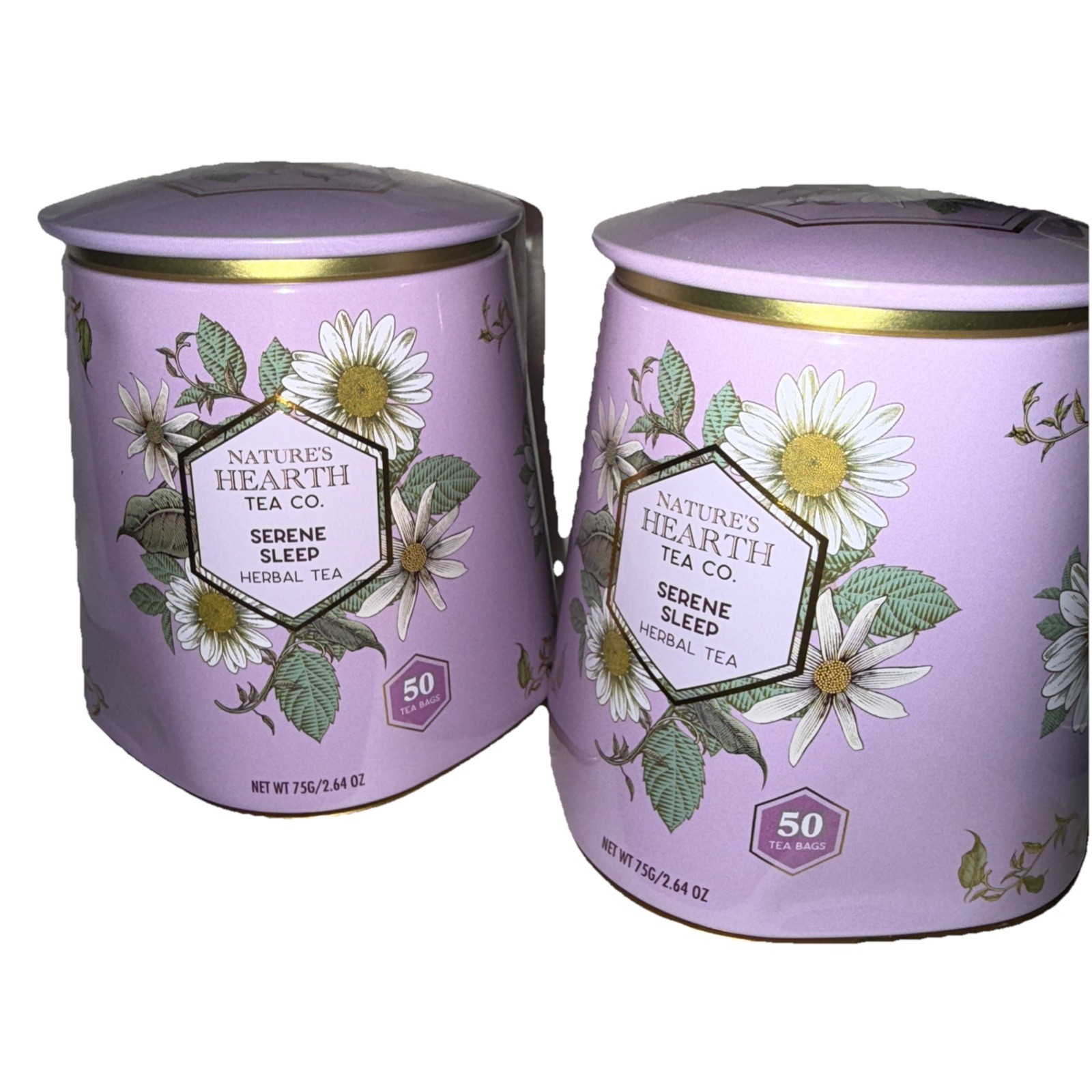 NATURE’S HEARTH TEA CO 😴 SERENE SLEEP 💤 HERBAL TEA 🫖 100 tea bags-2 tins-
