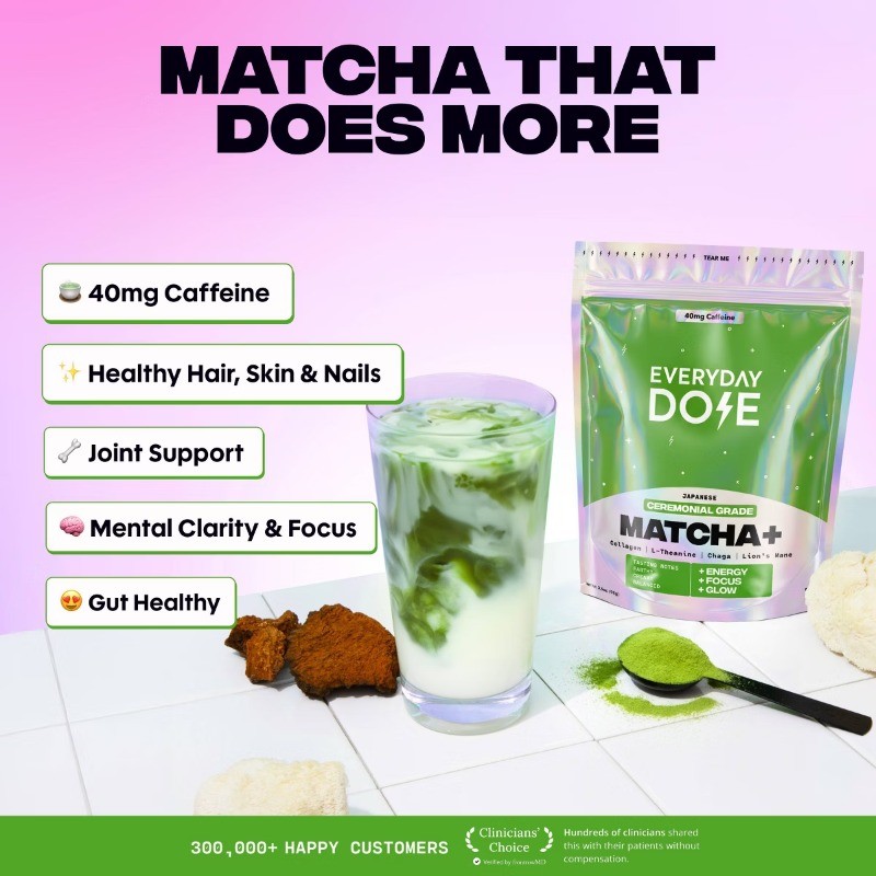 Mushroom Matcha+ – Ceremonial Grade Matcha Functional Tea Blend – 3.46oz