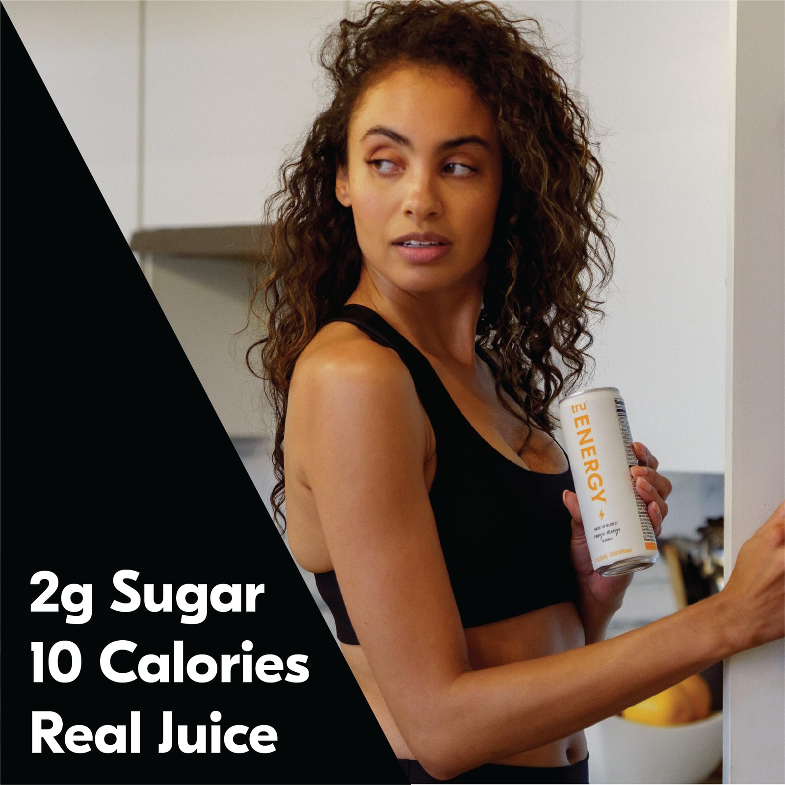 Tru Energy Seltzer Orange Mango Drink Natural Caffeine Green Tea Extract 12 Pack