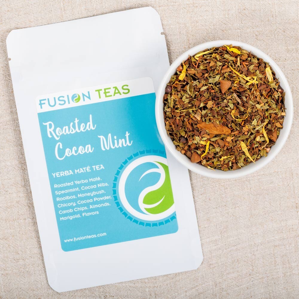 Roasted Cocoa Mint Yerba Mate – Loose Leaf Tea – High Caffeine – Fusion Teas