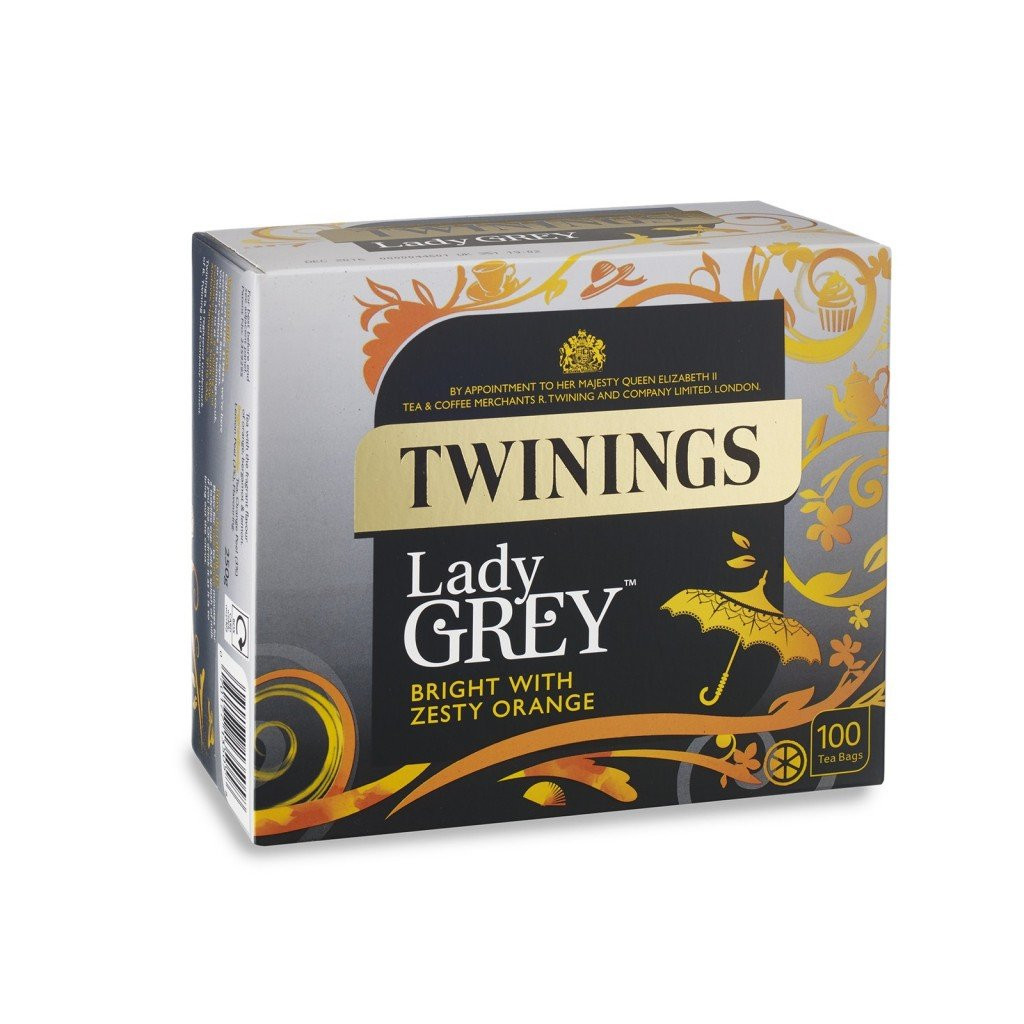 Twinings Lady Grey Black Tea, Zesty Orange Citrus Blend, 80 Tea Bags