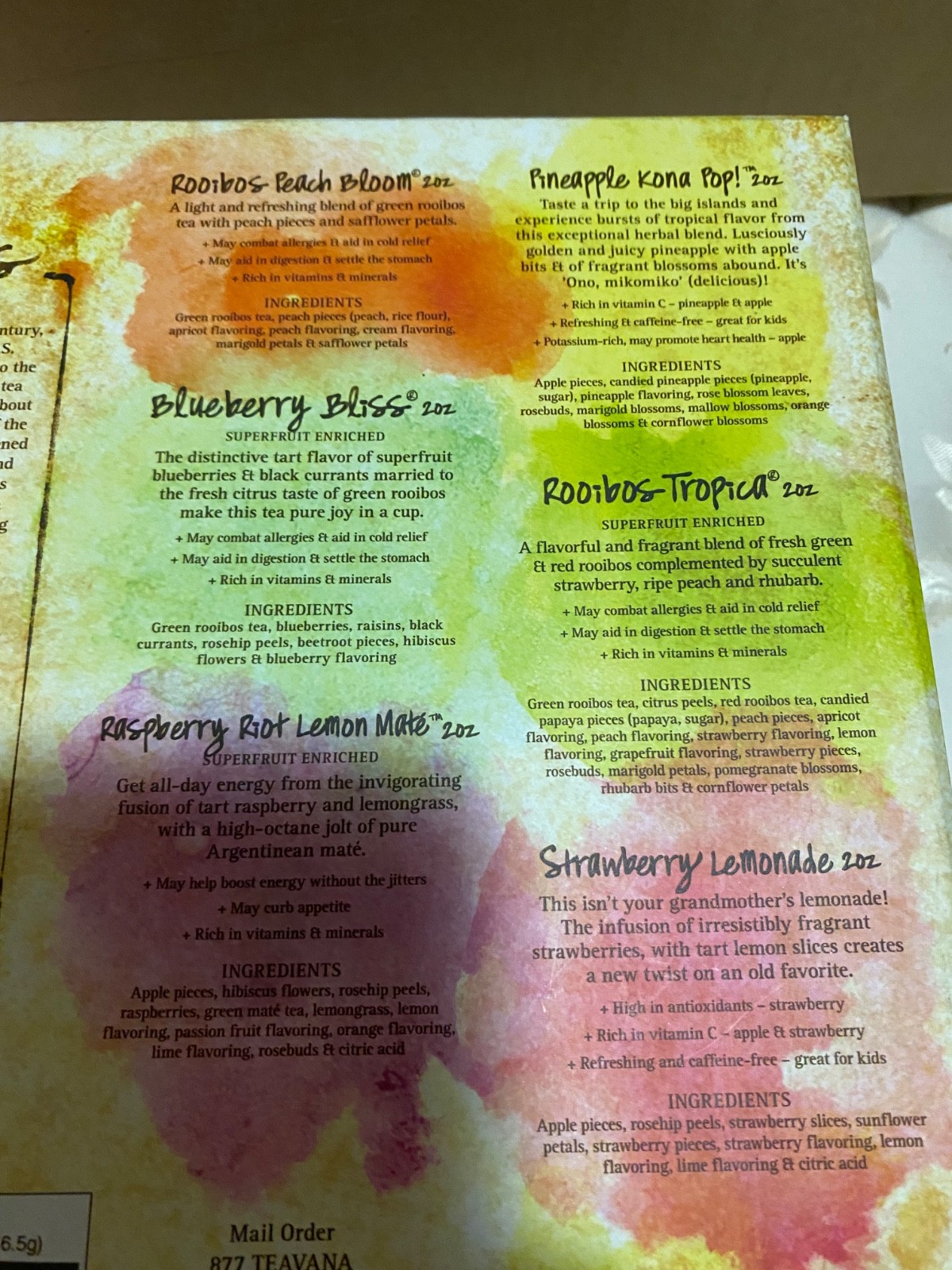 Teavana Exotic Blends Collection Box Set 6 rare popular teas and collector tins