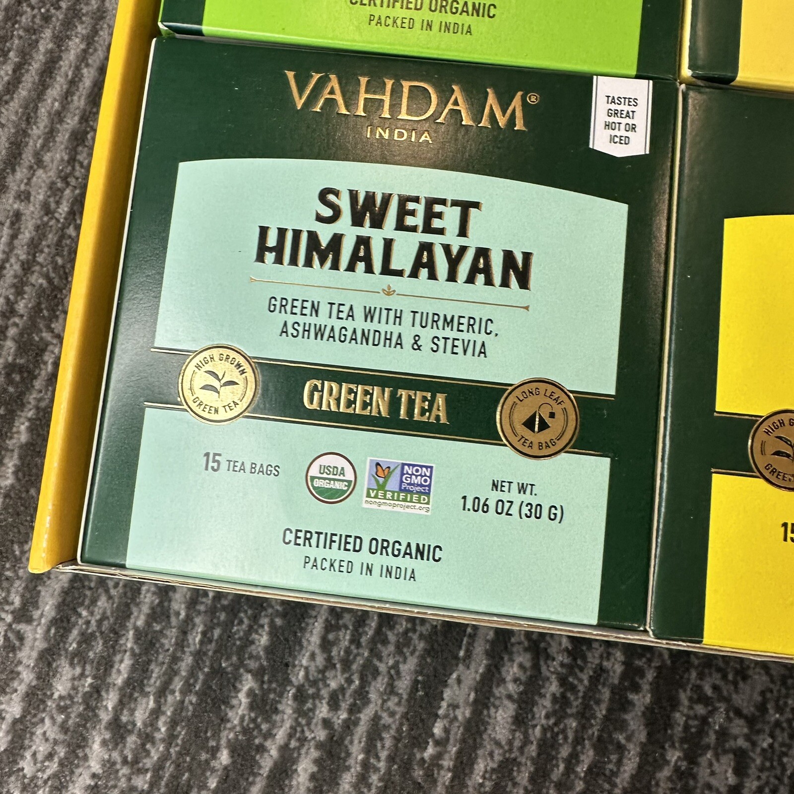 Organic Tea Natural Detox 90 Tea Bags 6 Flavors Tea Gift Set Healthy VAHDAM New