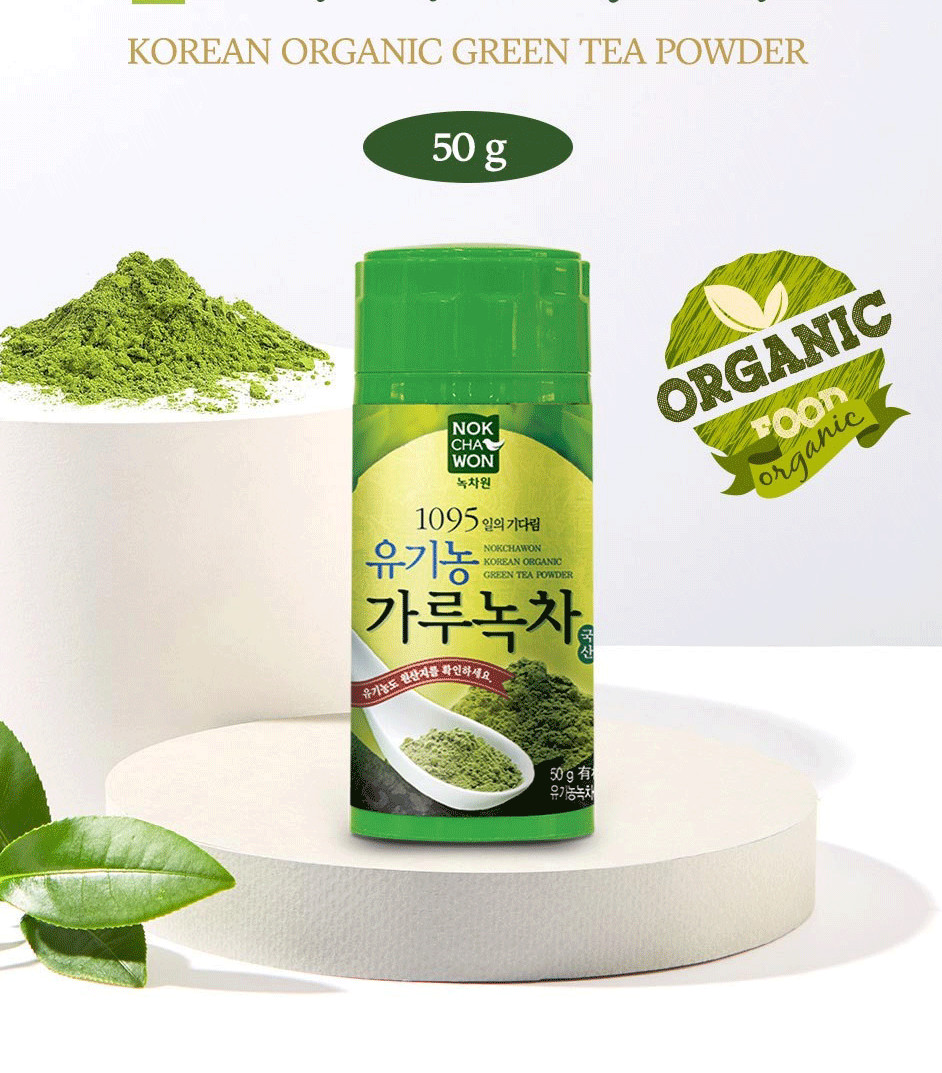 Nokchawon Korean Organic Green Tea Powder 50g – Premium Matcha for Latte, Baking