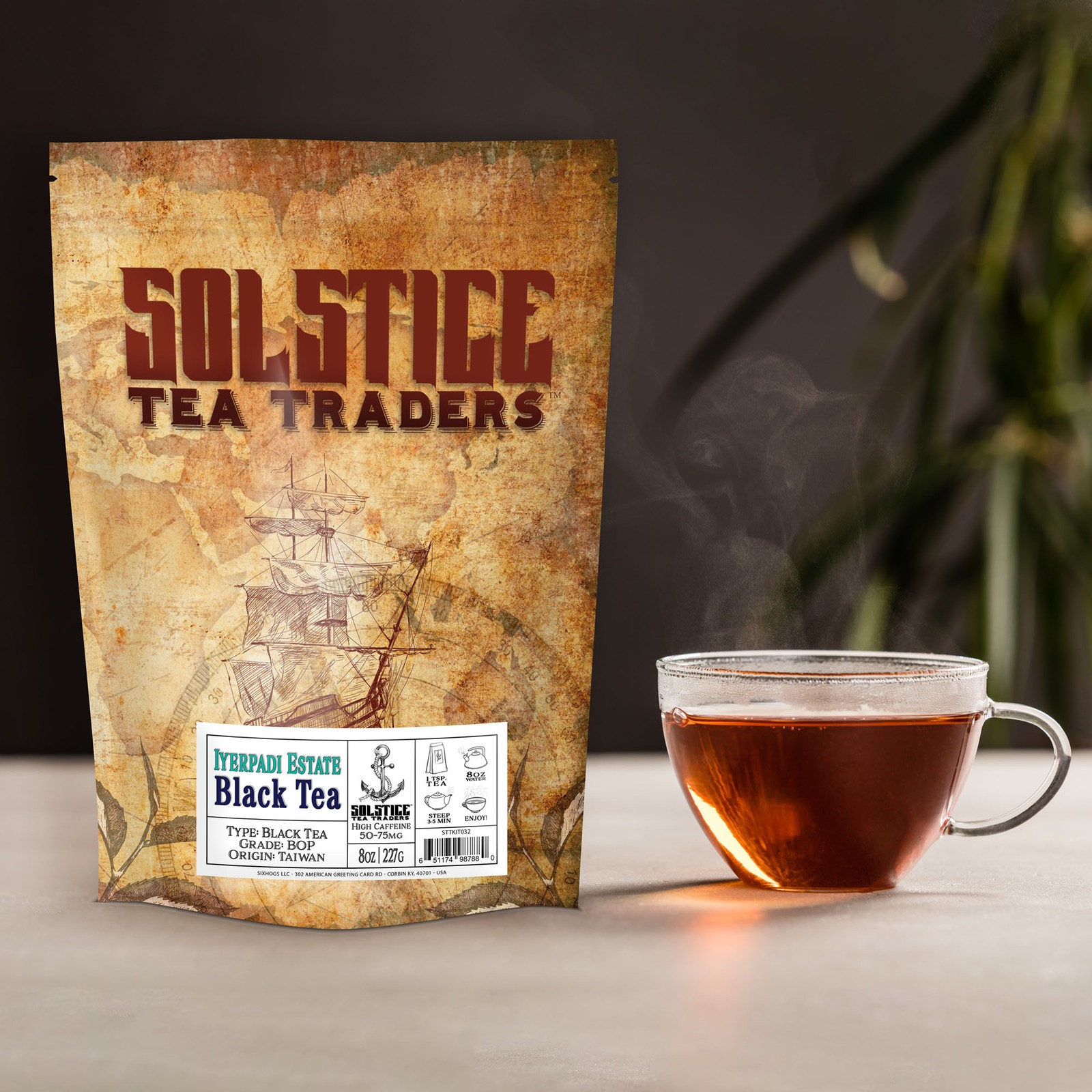 Iyerpadi Estate Loose Leaf Black Tea 8oz Bag, Makes 100+ Cups of Tea