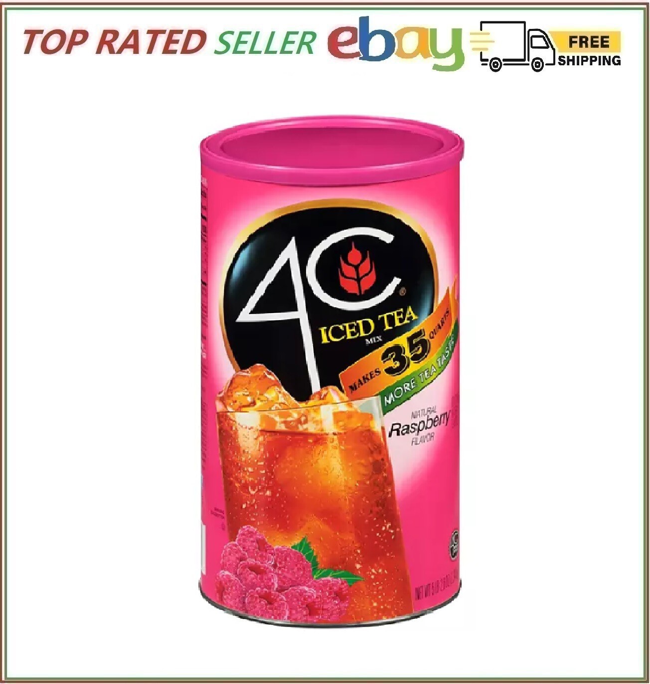 4C 35 QT Raspberry Iced Tea Mix (82.6 oz.)