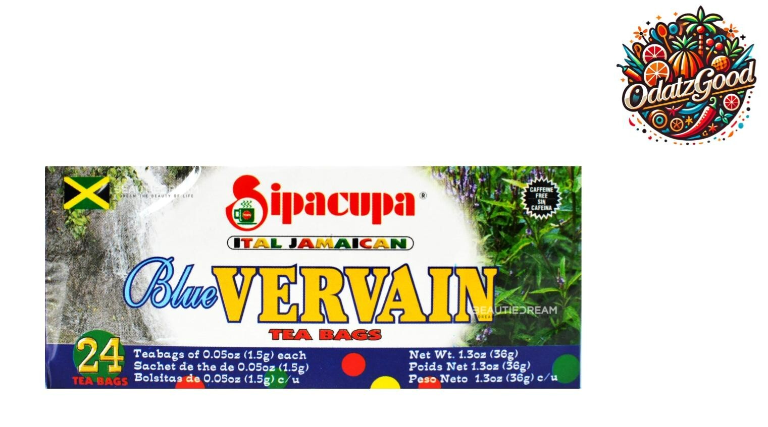 Sipacupa Blue Vervain Tea | Product of Jamaica | Relaxation & Wellness | 24 Tea
