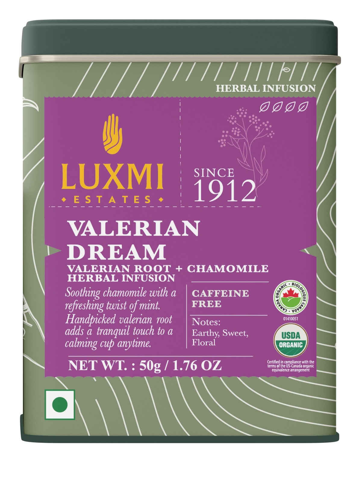Estates Organic Valerian Root, Chamomile, & Lavender Loose Leaf Tea 50g/1.76o…