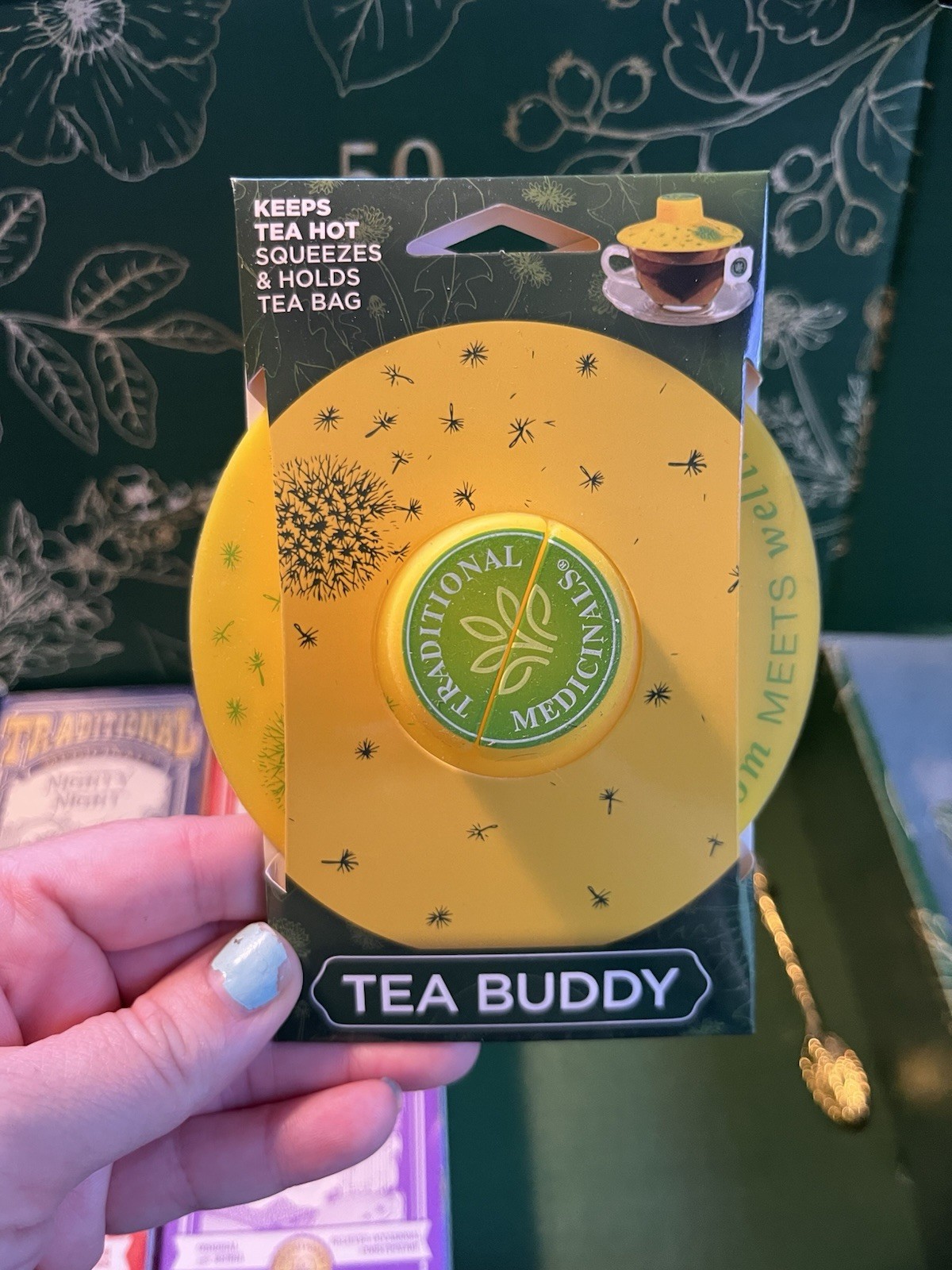 Tea Set Traditional Medicinals Organic Teabags, Tea Buddy + Gold Tea Spoon