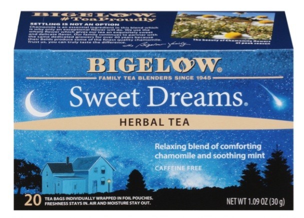Bigelow Caffeine Free Sweet Dreams Herbal Tea 3 Packs 20 Tea Bags Each