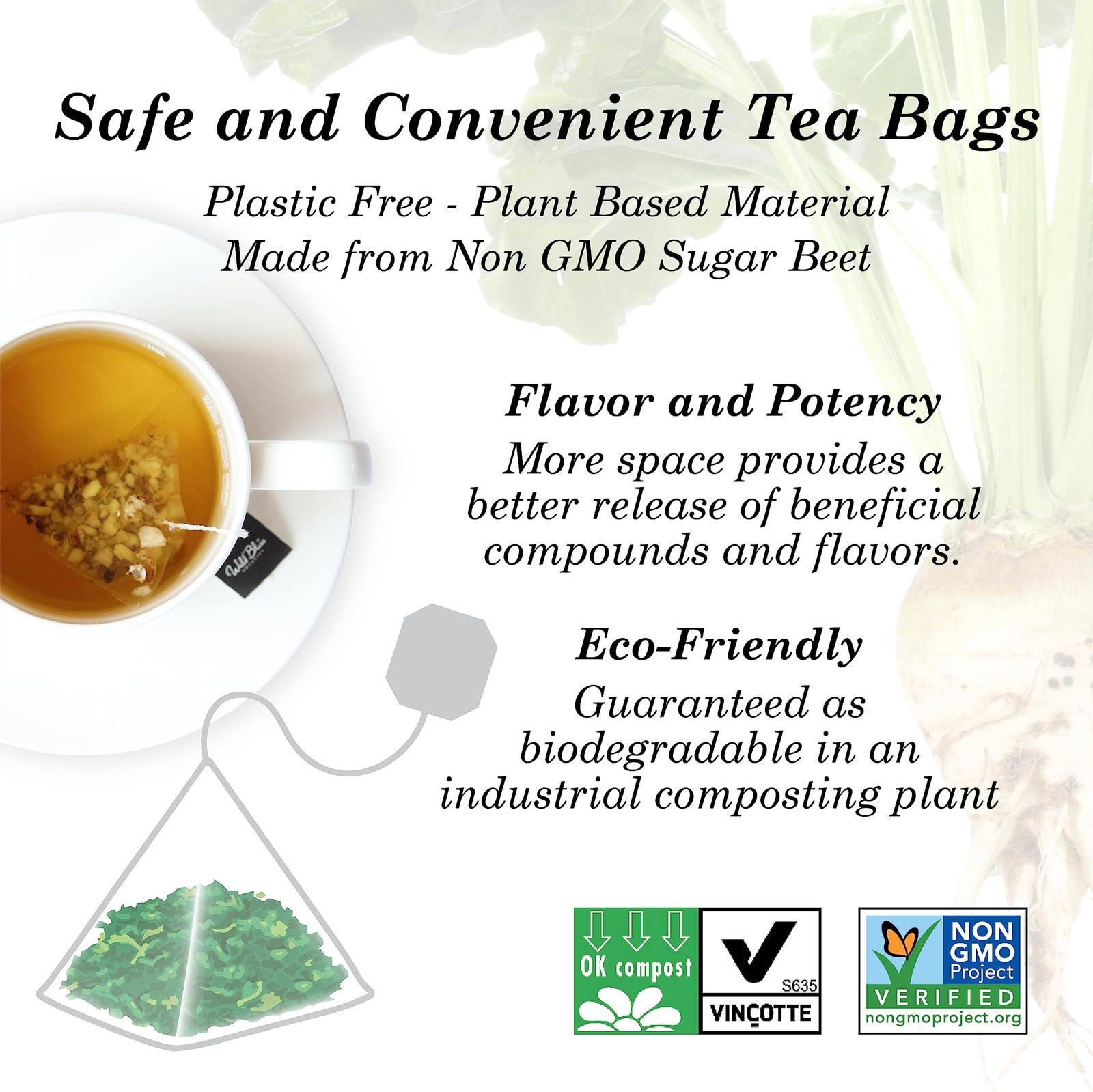 Wild Bliss Organic Wild Raw Dandelion Root Tea – Pharmacopoeia Quality Caffei…