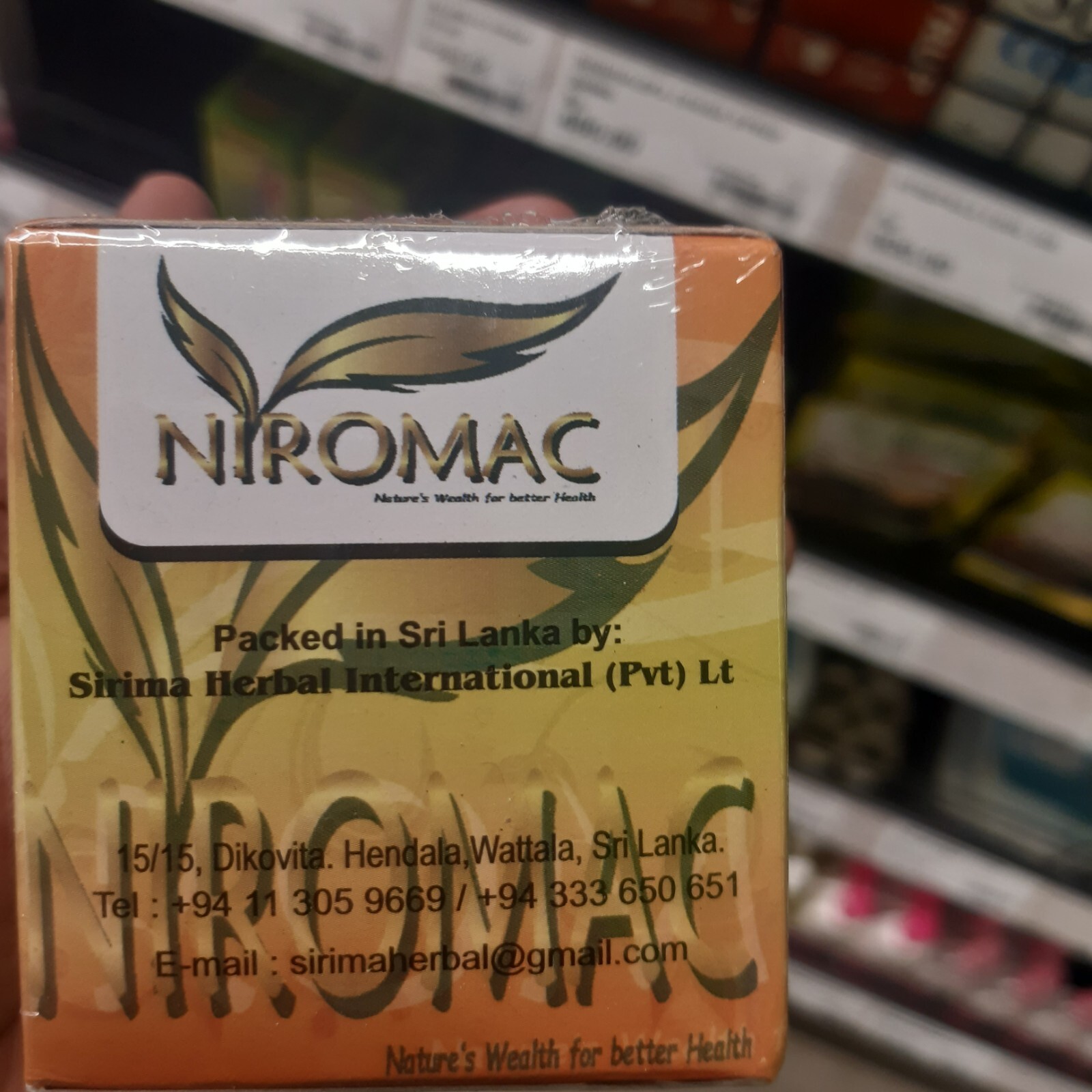 100% Natural Herbals Niromac Pure Organic Vegetarian Ranawara 15 Tea Bags