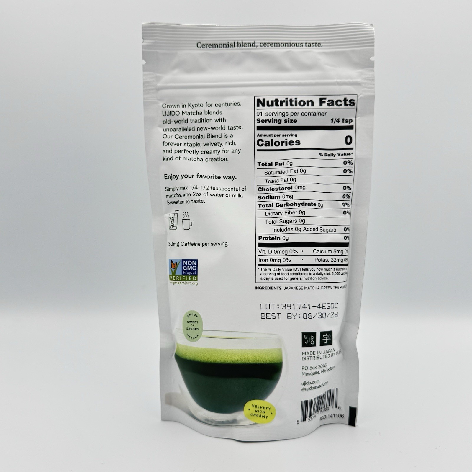Ujido Ceremonial Blend Matcha Green Tea Powder 4 oz New