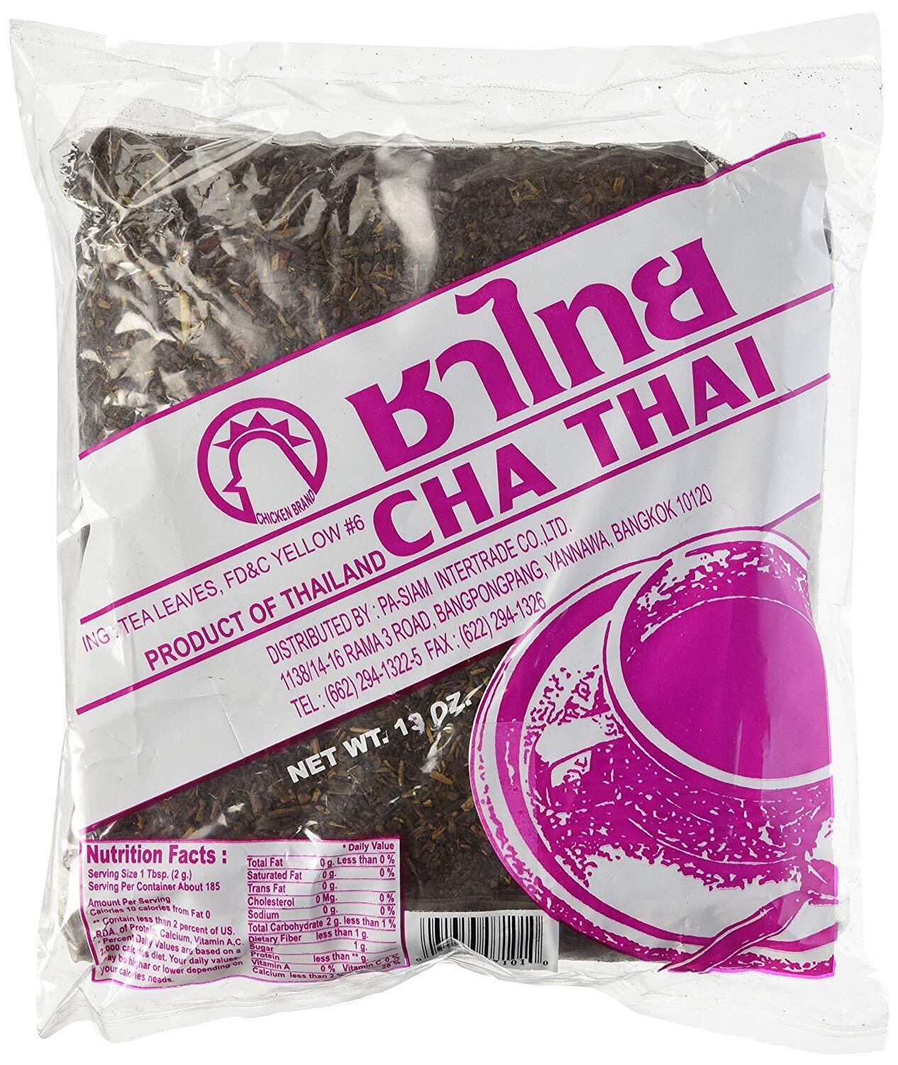 Cha Thai Tea Leaves for Thai Iced Tea 13 oz ( Pack of 30 )