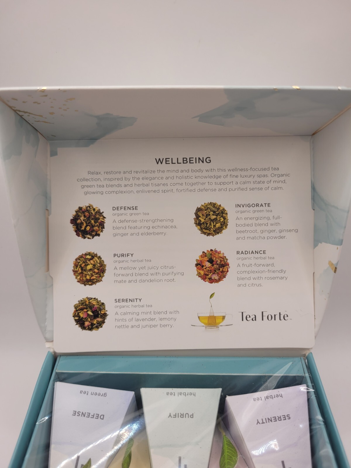 Tea Forte Wellbeing Tea Blend To Relax & Restore – 10 Handcrafted Tea Pyramids