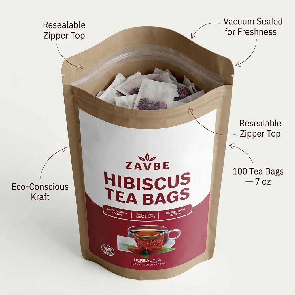 Zavbe Hibiscus Tea Bags 100 Count