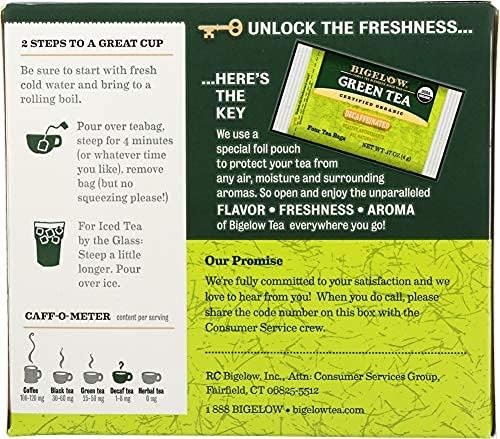 (Pack of 6) Bigelow Tea Decaf Green Tea Bags 40 Count Each 1.73 Oz