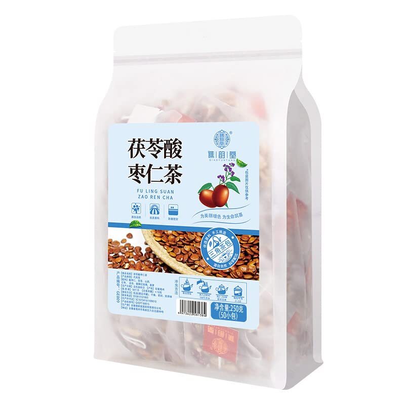 Poria Cocos Sour Jujube Kernel Tea 8.81oz (250g,5gx50pack) Health Care Mixed Tea