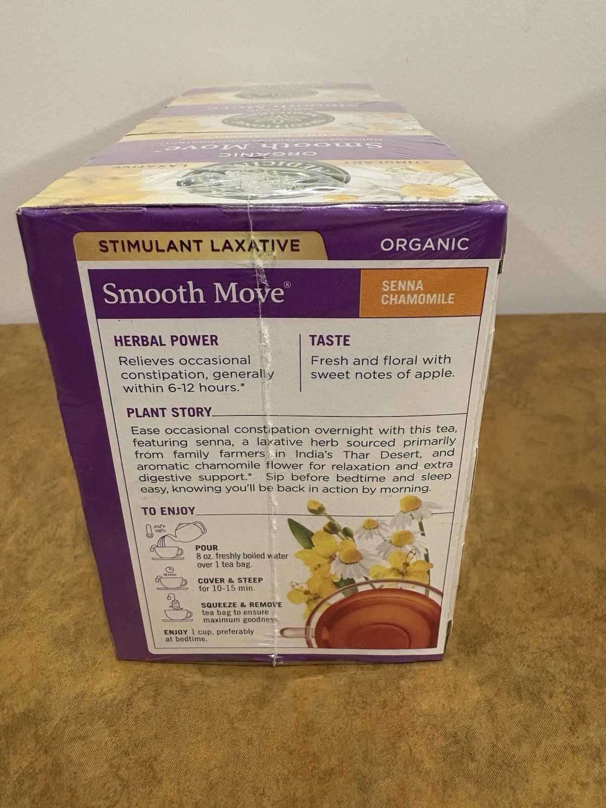 Traditional Medicinals, Organic Smooth Move, Laxative Tea Bags, 16 Ct Pack of 3