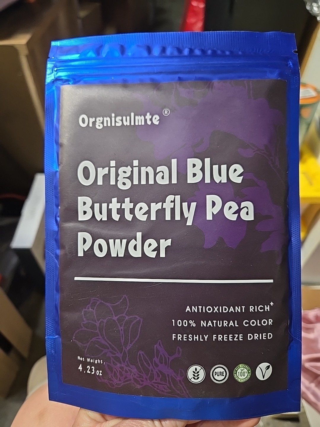 Orgnisulmte Original Blue Butterfly Pea Powder 4.23 oz 08/25/2027 NEW SEALED