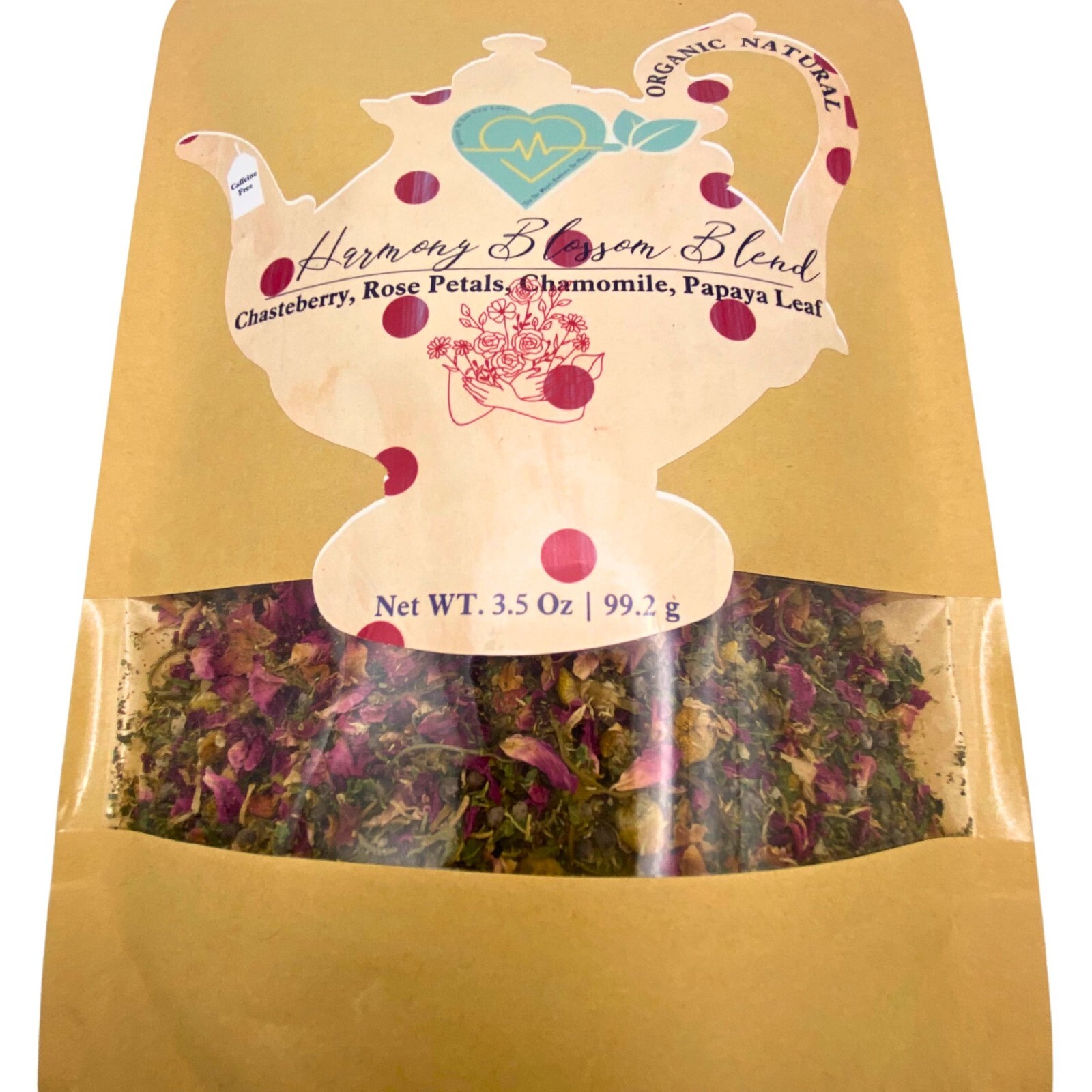 Balancing Herb Blend Chasteberry, Rose, Papaya Leaf Tea Loose Herb Infuse 3.5 oz