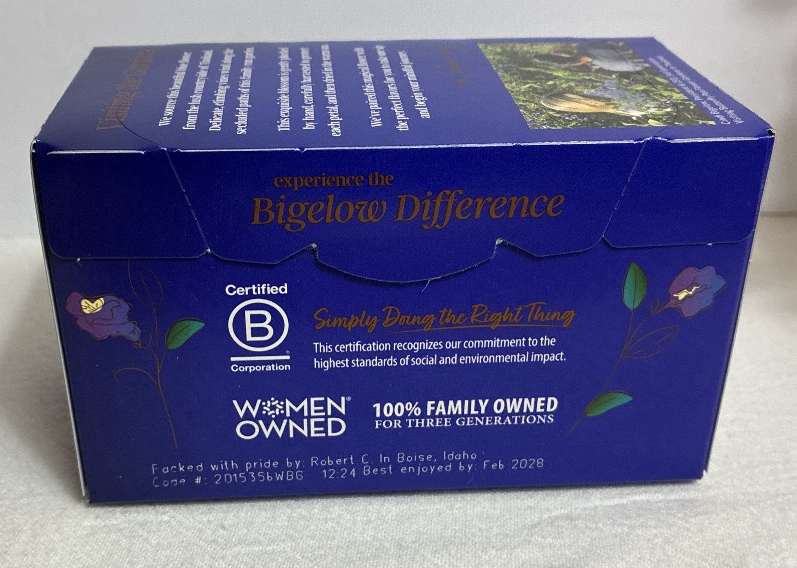 Bigelow Butterfly Pea Flower Vanilla Midnight Herbal Tea Bags 18 Count SEALED