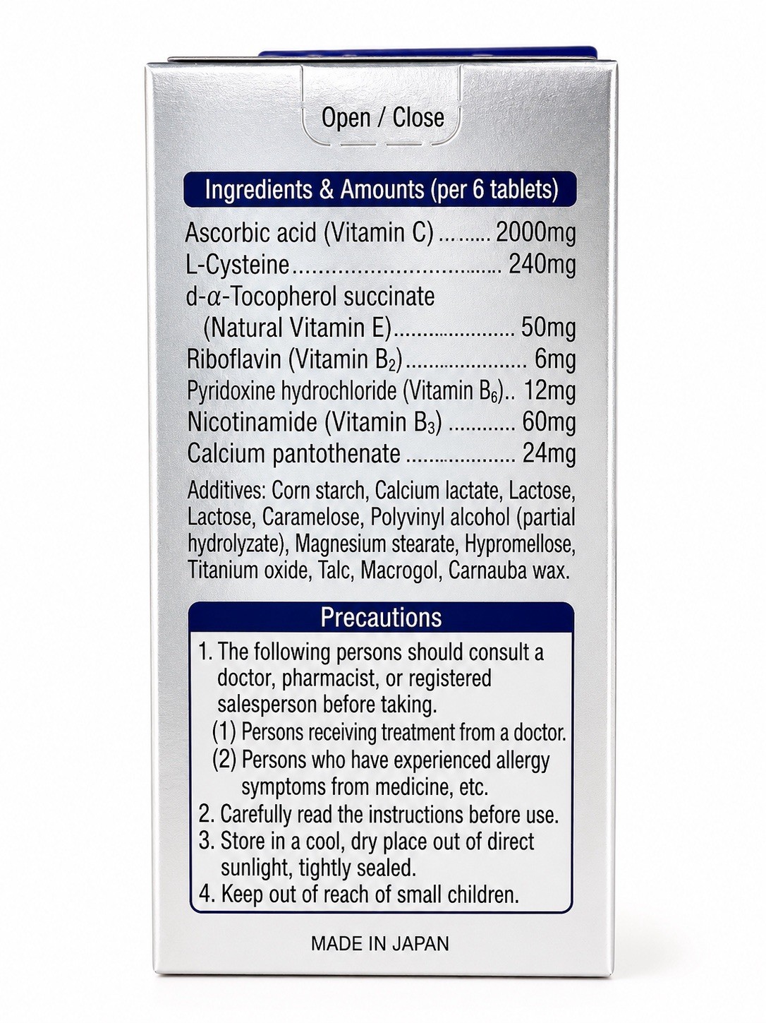 【 Transino White C Premium 】270 Tablets for 45 days Japan