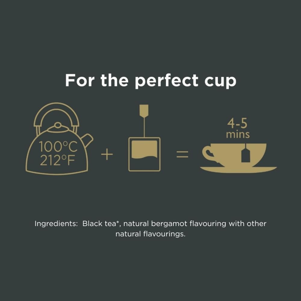 Fragrant Earl Grey Black Tea – 6 Packs of 50 Bags, Enjoy Anywhere, Anytime
