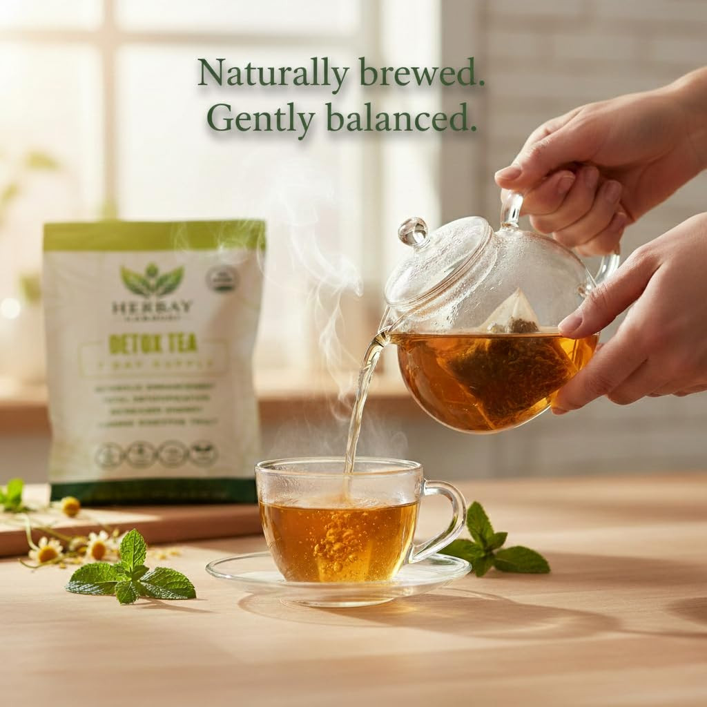 Organic Detox Tea – Caffeine-Free Digestive Blend, 24 Pack