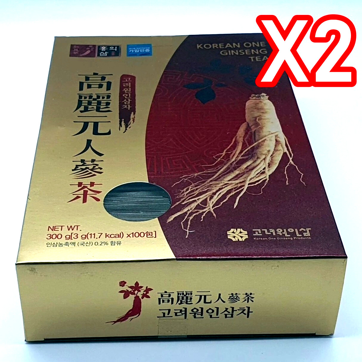 X2 BOX KOREAN Ginseng Tea(3gx100) Panax Energy Immune Health Anti Stress Fatigue
