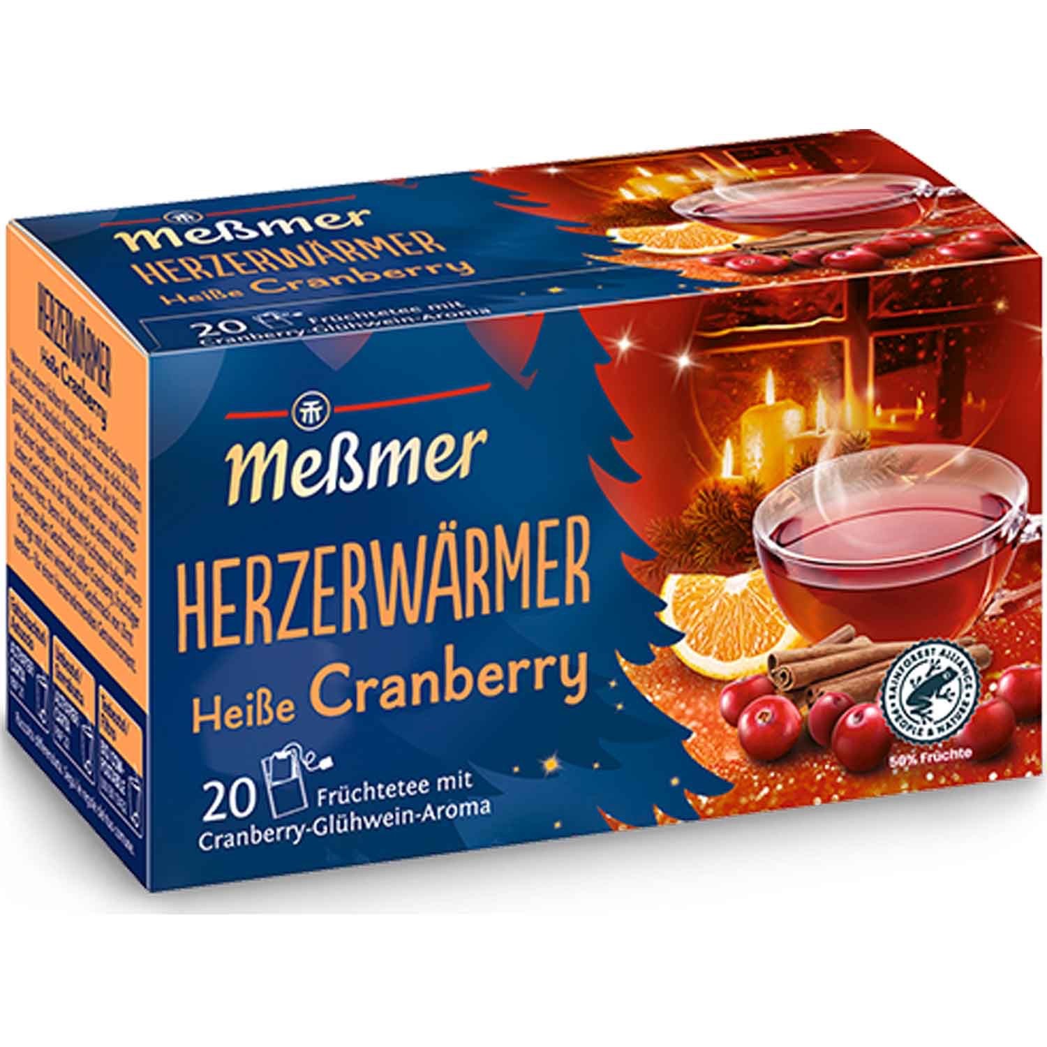 Messmer tea Heart Warmer Mulled wine & Cranberry -1 box/20 tea bags- FREE SHIP
