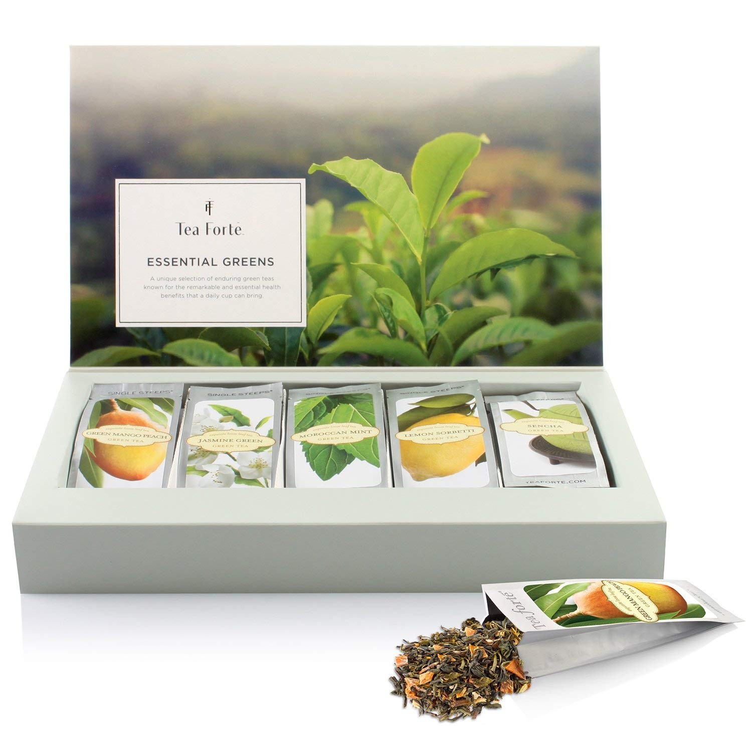 Single Steeps Loose Leaf Tea Sampler, Assorted Variety Tea Box, 15 Single Ser…