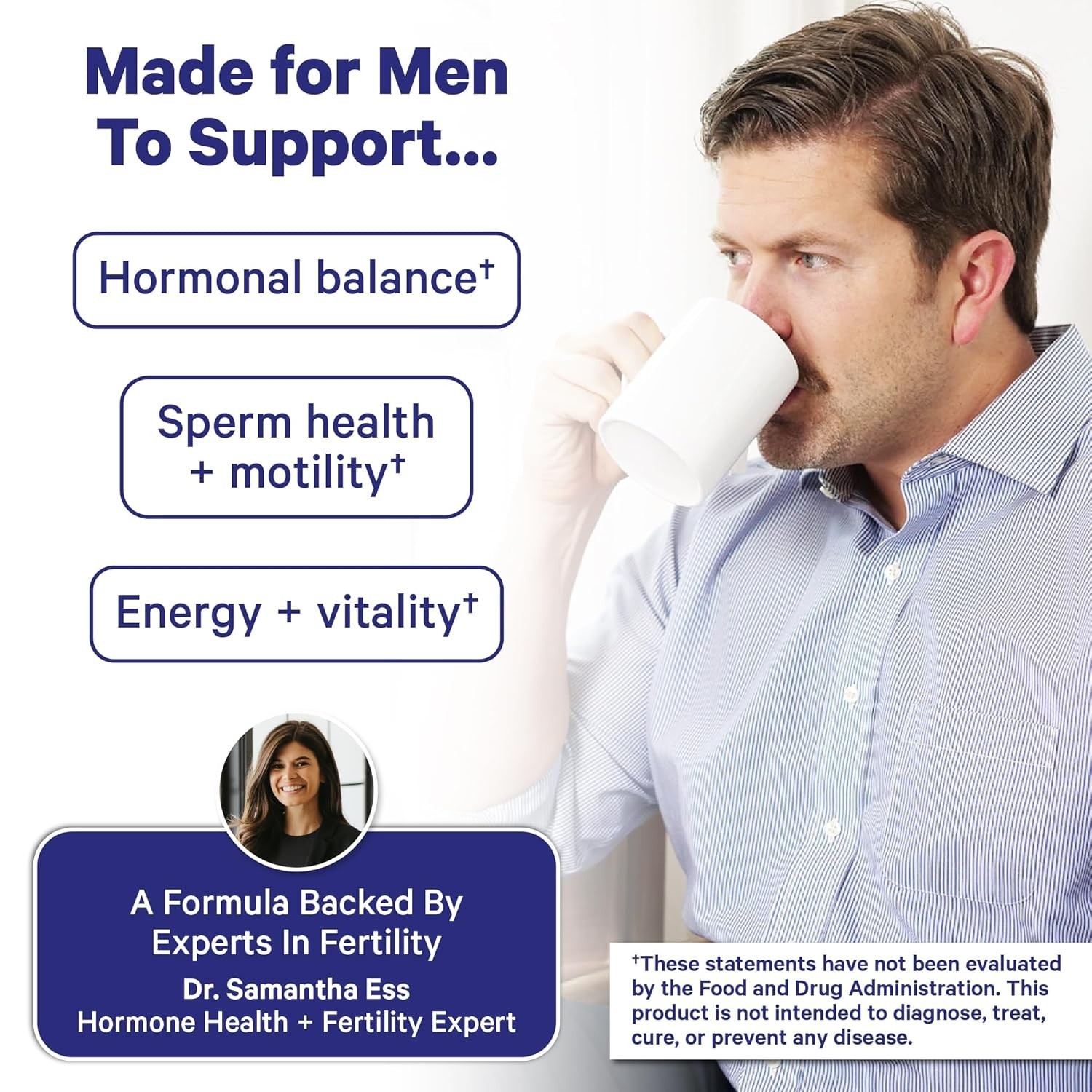 BlueStork Men’s Organic Fertility Tea – 15 Sachets for Male Reproductive Health