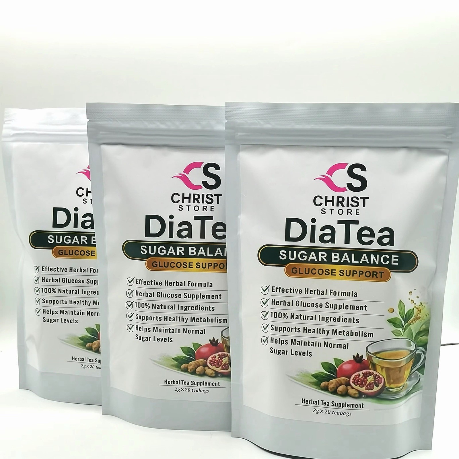 Herbal Fadna Diabe Tea 20 Tea Bags Control Sugar Anti-oxidize Diabetic Disorders
