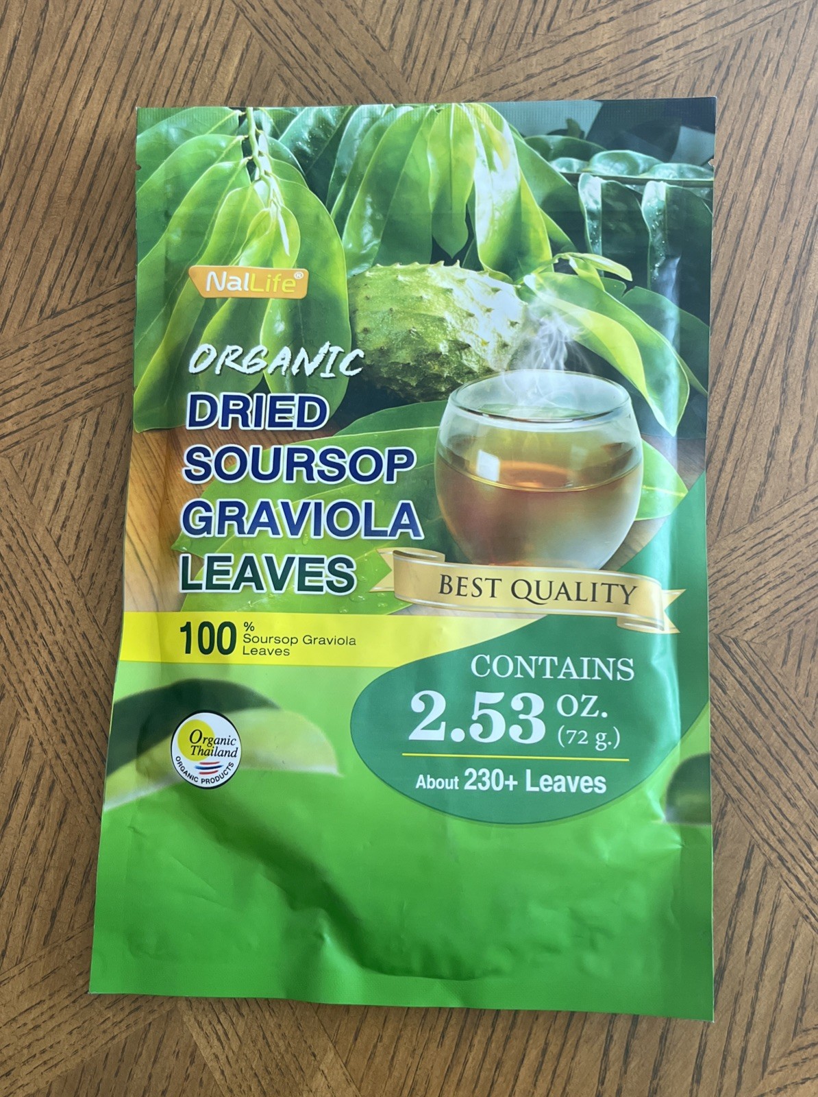 NalLife Organic Soursop Graviola Leaves For Tea – 2.53 oz (about 230+ leaves)
