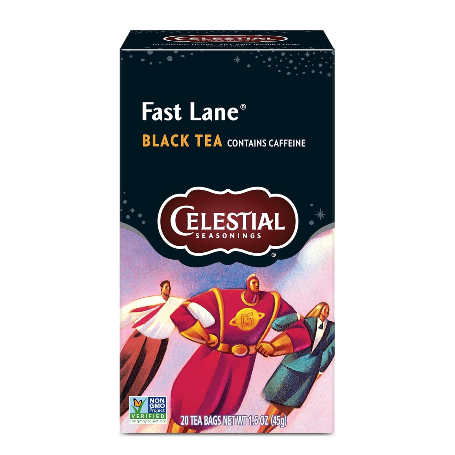 Morning Thunder Black Tea, Caffeinated, 20 Tea Bags Box (Pack of 6)