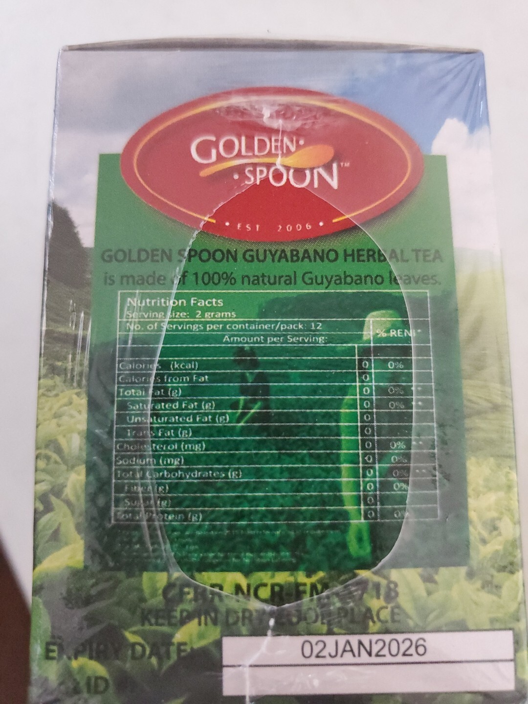 Golden Spoon GUYABANO Herbal Tea 24g X 12 Teabags