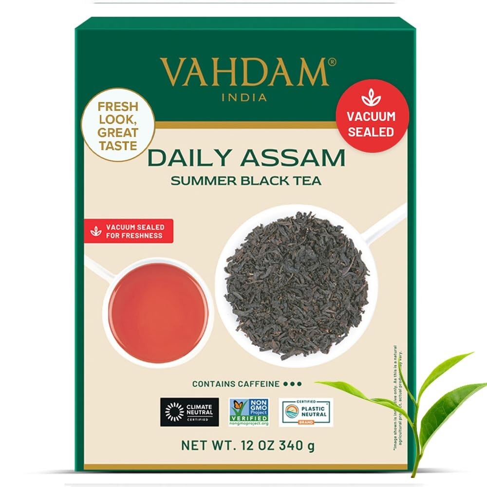 Strong and Malty Assam Black Tea 340g | Non-GMO, Gluten-Free, Over 170 Servings