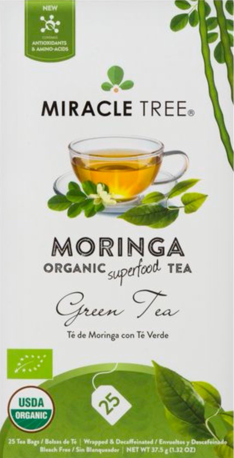 Moringa Tea Organic Miracle Tree Green Tea Total 50 Tea Bags USDA Organic 2 BOX
