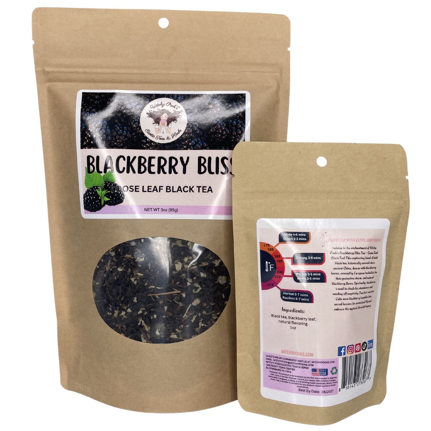 Witchy Pooh’s Blackberry Bliss Loose Leaf Blackberry Flavored Black Tea