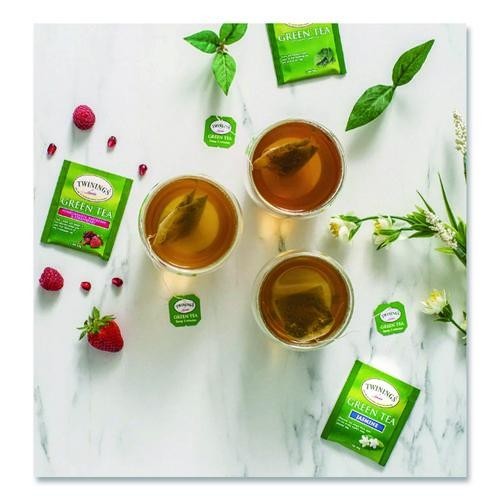 TWININGS Tea Bags, Green, 3.53 oz, 50/Box, 2 Boxes/Pack (Total 100)