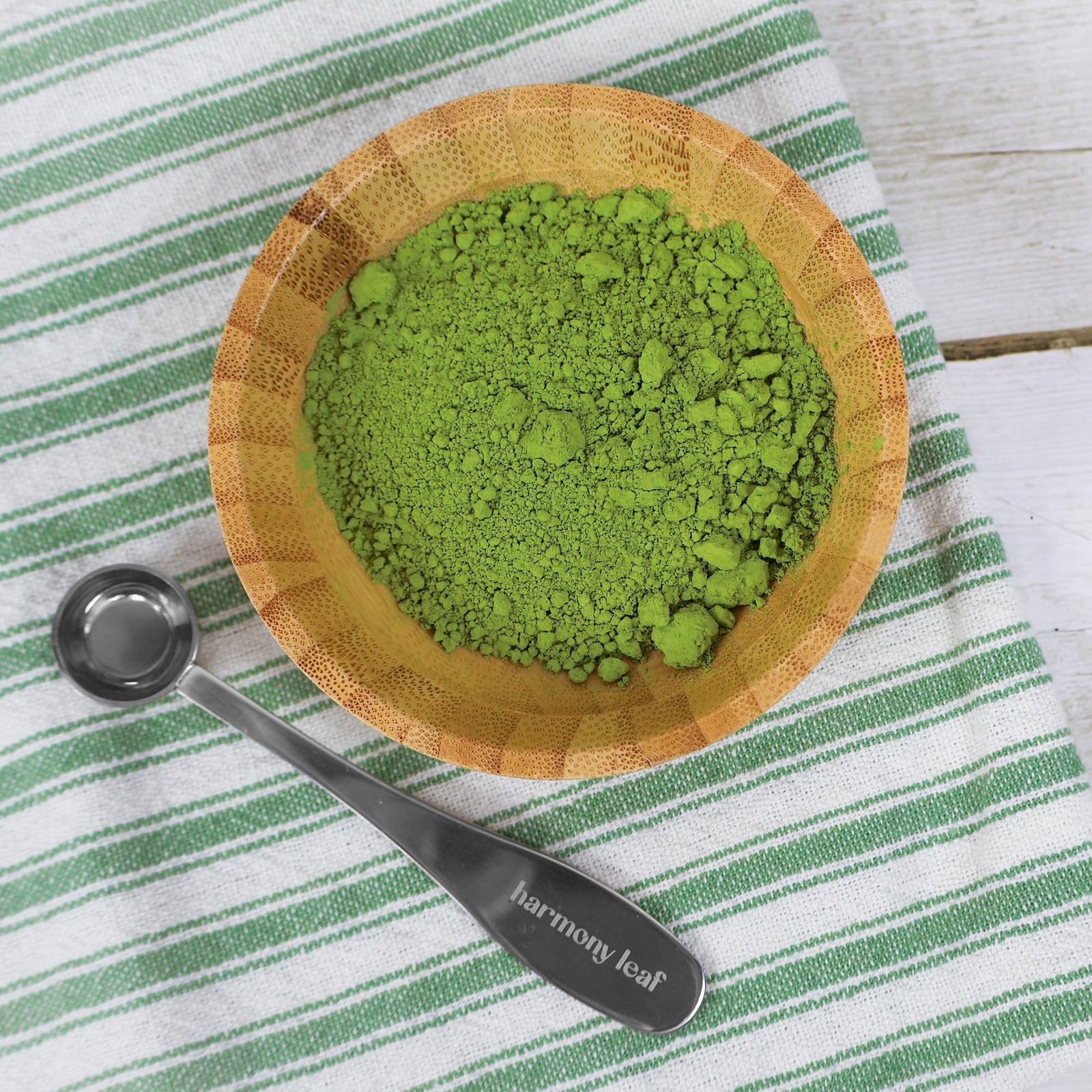 Harmony Leaf Stainless Steel Matcha Scoop, One Half Teaspoon, 1 Small, Silver