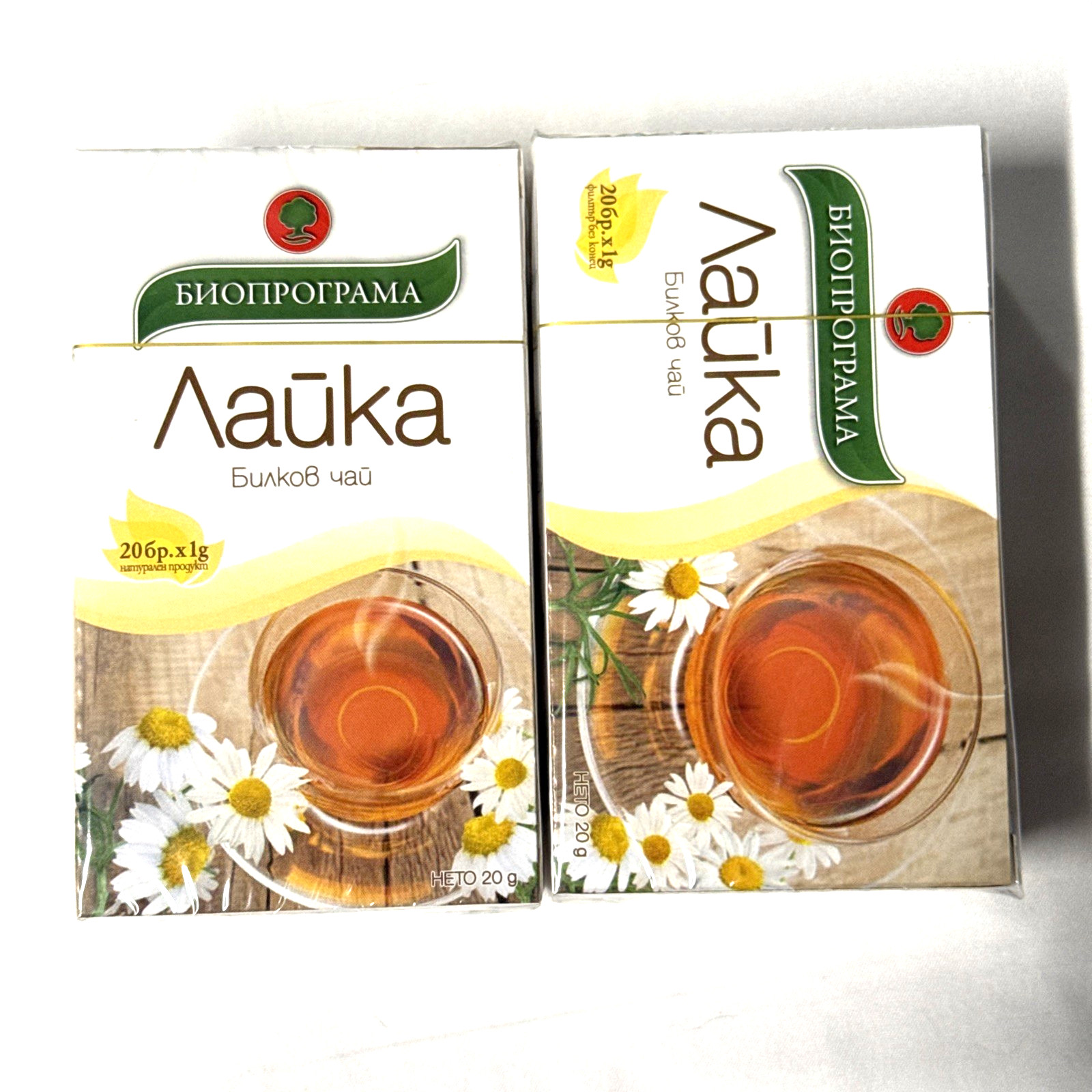 LAJKA Bulgarian food Herbal tea CHAMOMILE 20 tea bags 1.5 g each