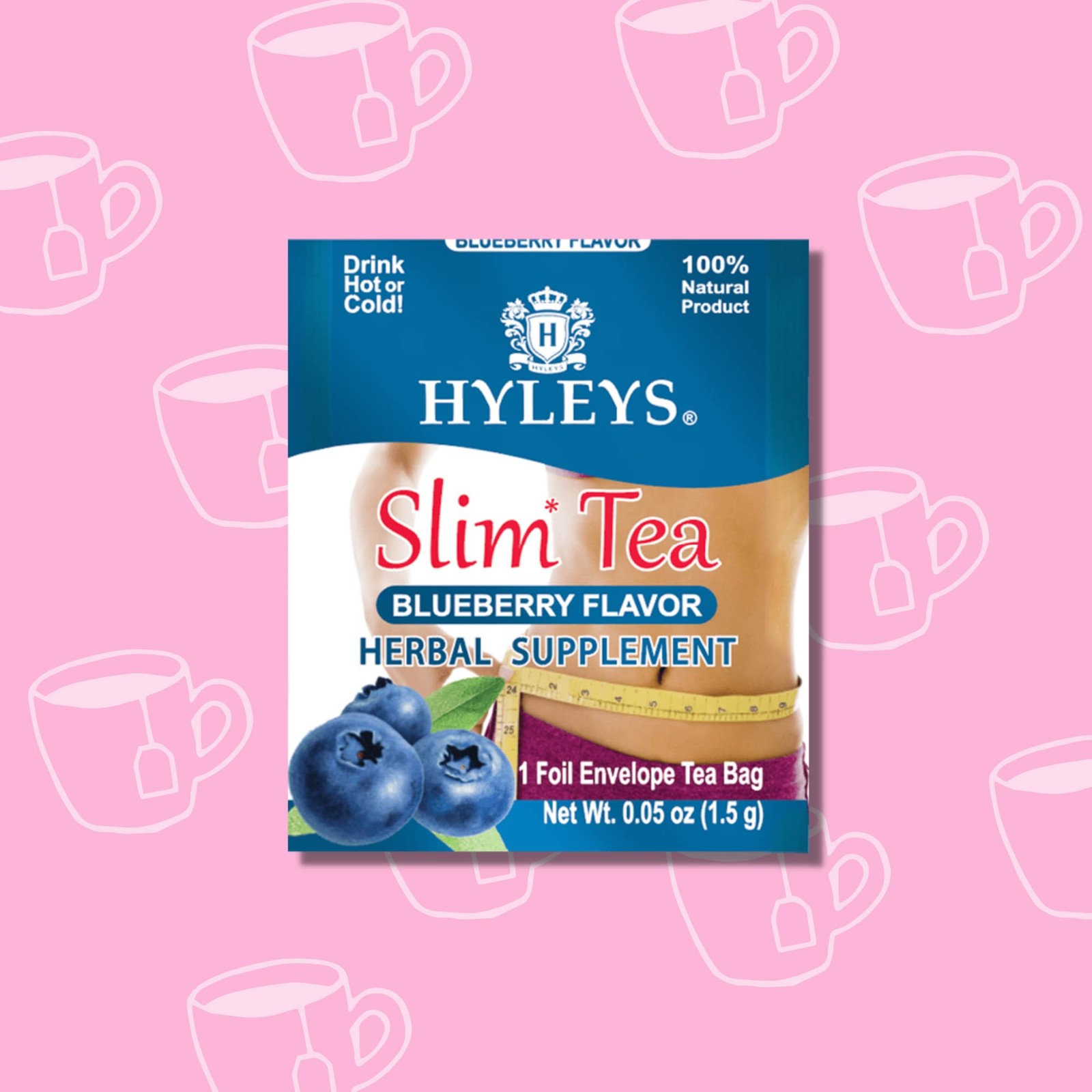 Hyleys Slim Tea Blueberry Flavor – Weight 25 Count (Pack of 1),