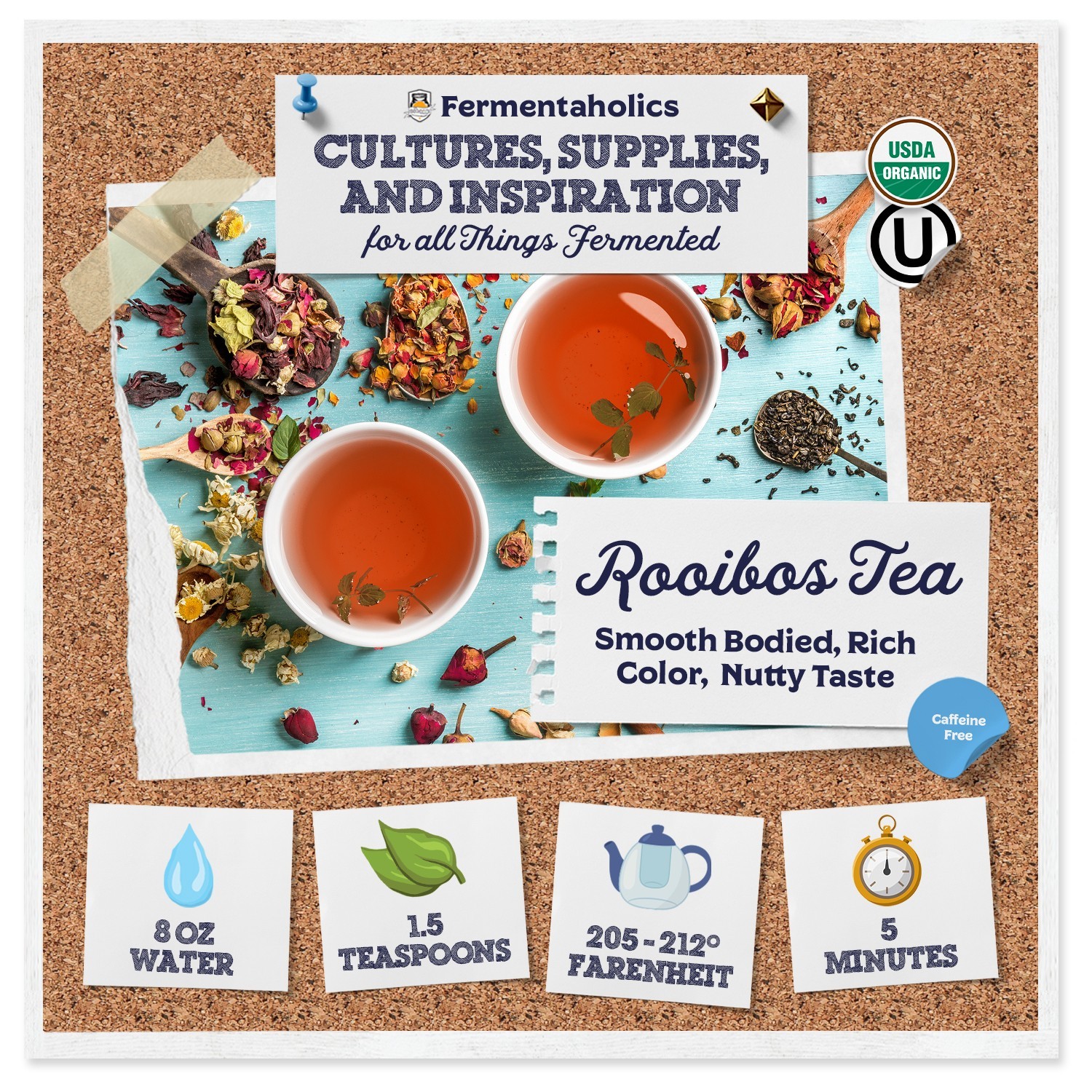 Organic Loose Leaf Rooibos Tea – Perfect for Kombucha Brewing