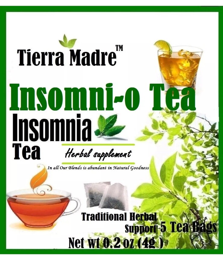 Tierra Madre ,Natural Herbal Tea Blend ,INSOMNIA TEA – SLEEP TEA Help Support