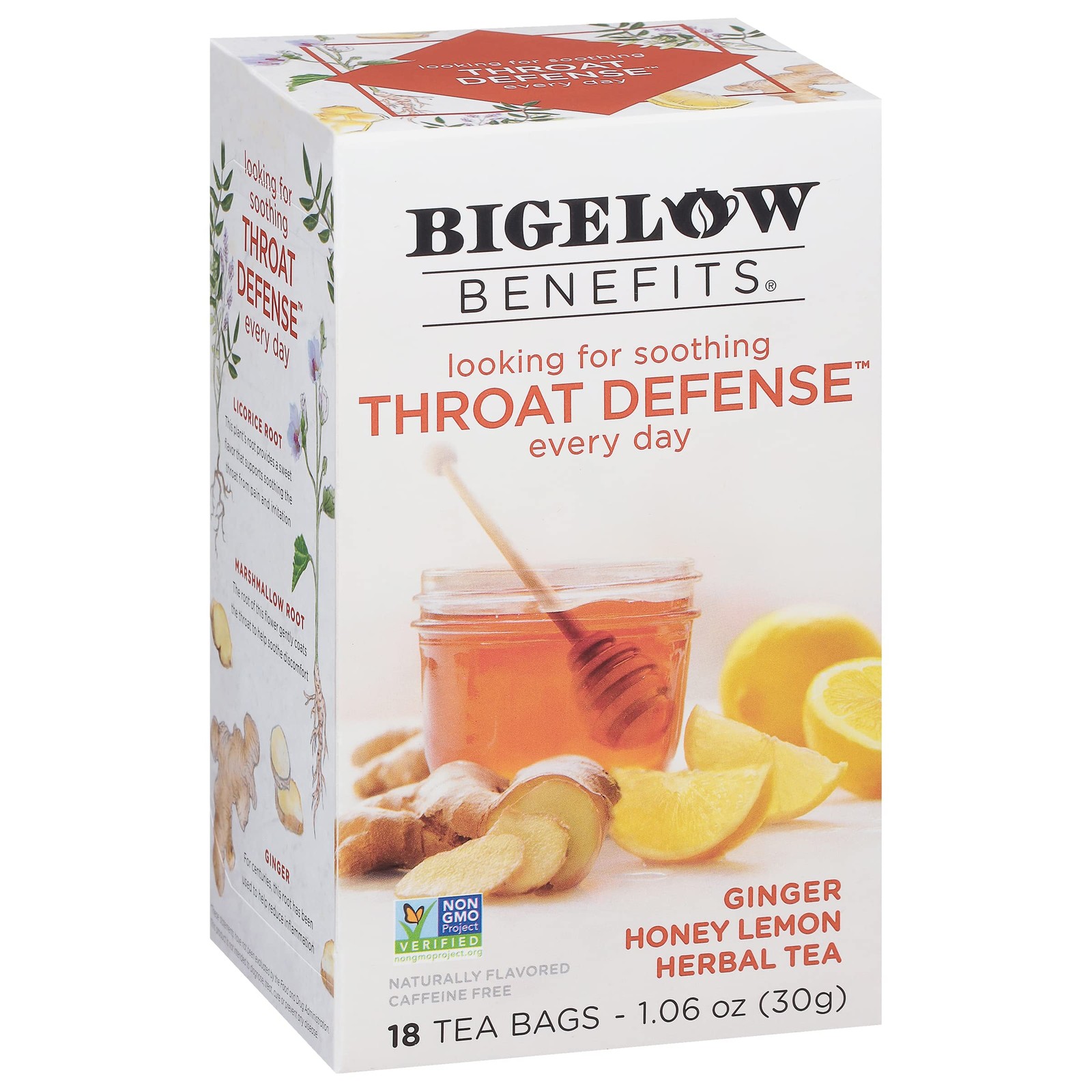 Ginger Honey Lemon Herbal Tea Bags 18 Count Pack Of 6 Total 108