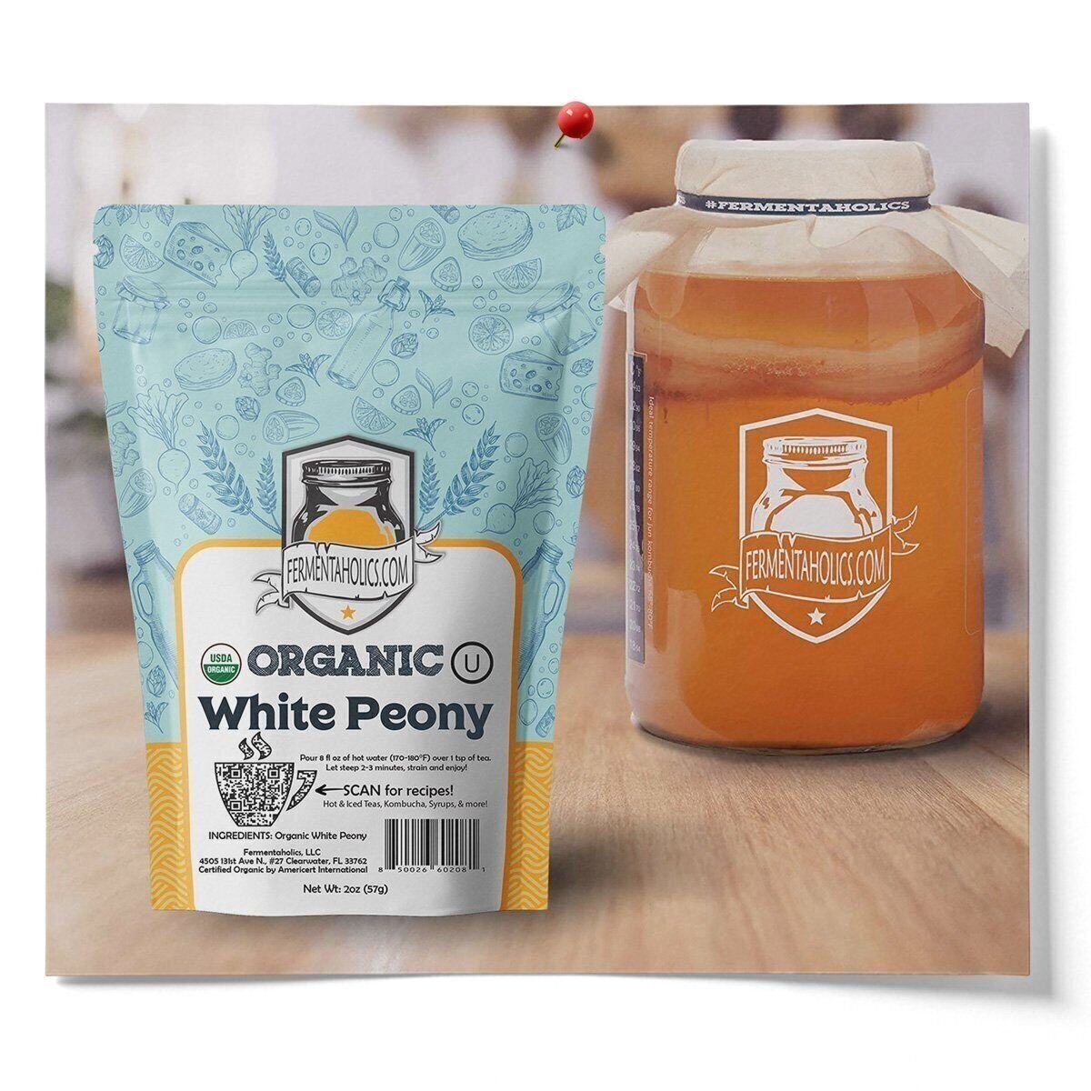 Fermentaholics USDA Certified Organic Loose Leaf White Peony Tea